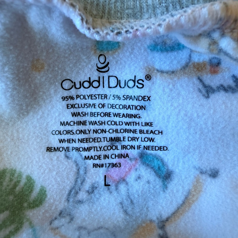 Cuddl Duds Women's Peach "Cat Spa" Pajamas Size L - Picture 6 of 7